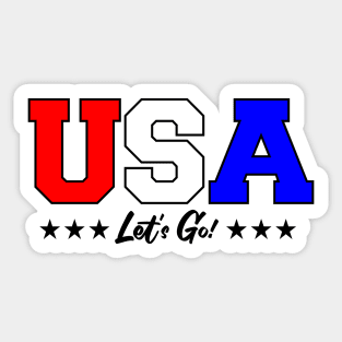 USA - Let's Go! Sticker